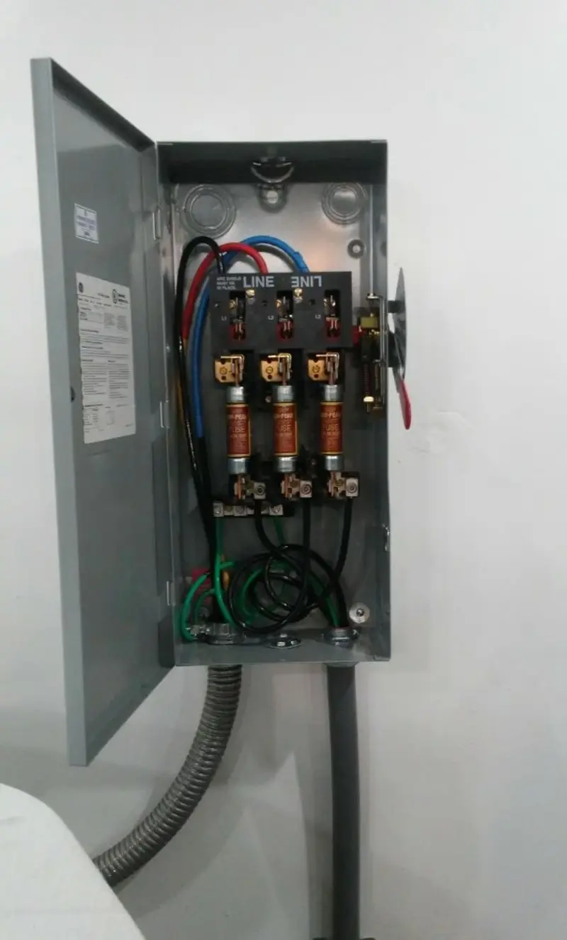 Three-phase disconnect switch installed for Electrical Wiring & Rewiring in Godfrey