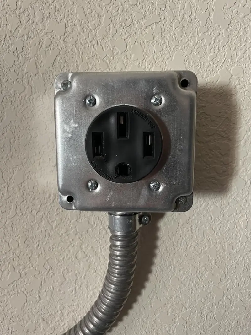 NEMA 14-50 outlet installed for Electrical Panel Upgrade in Godfrey